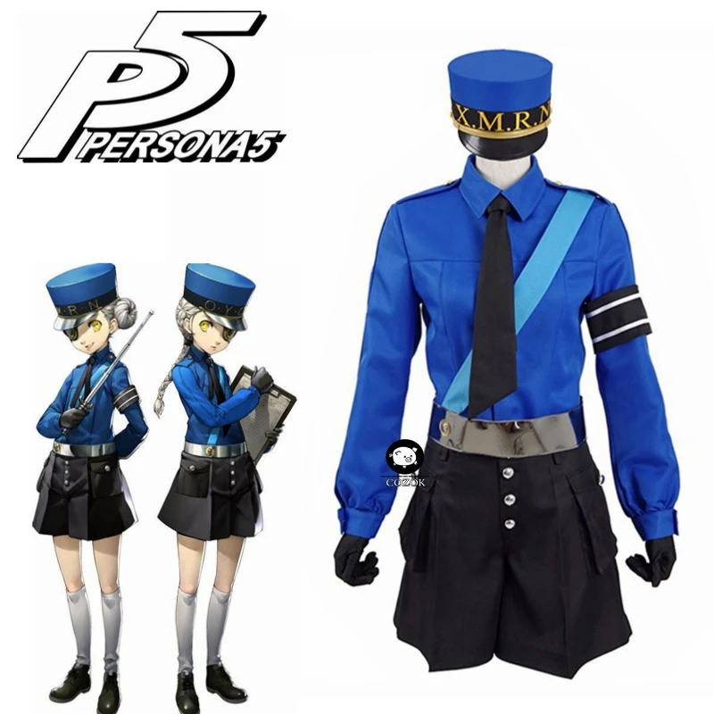Persona 5 Caroline и Джастин Twin надзирателей Косплэй взрослый костюм на Хэллоуин унисекс