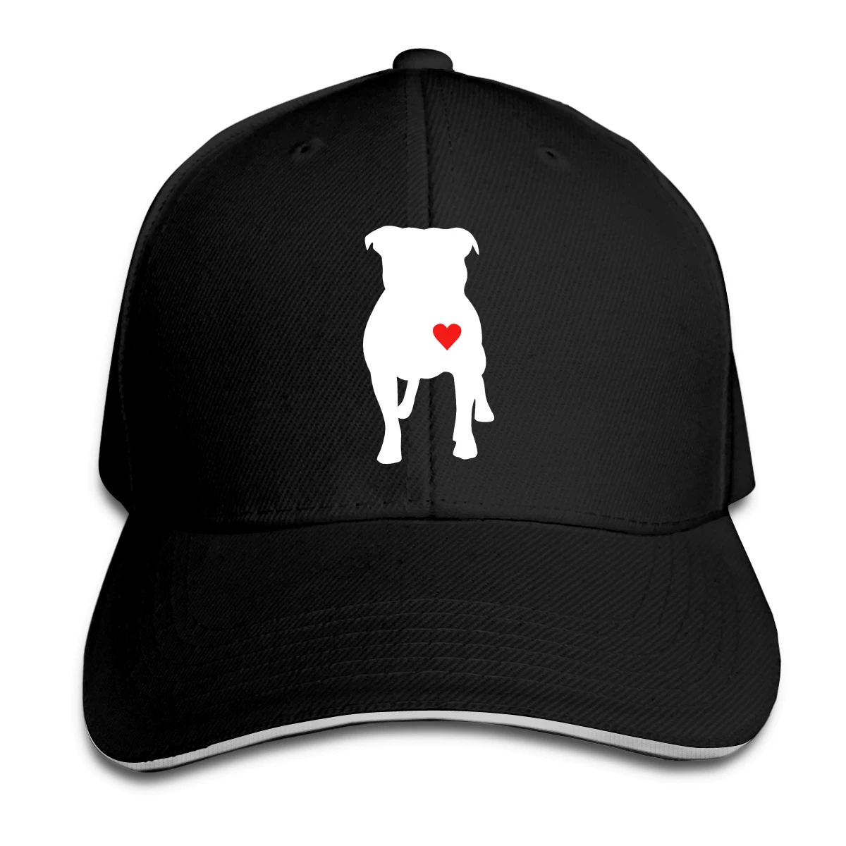 

Pitbull Heart Hat Baseball Cap for Men Women Fashion Adjustable Sun Hat