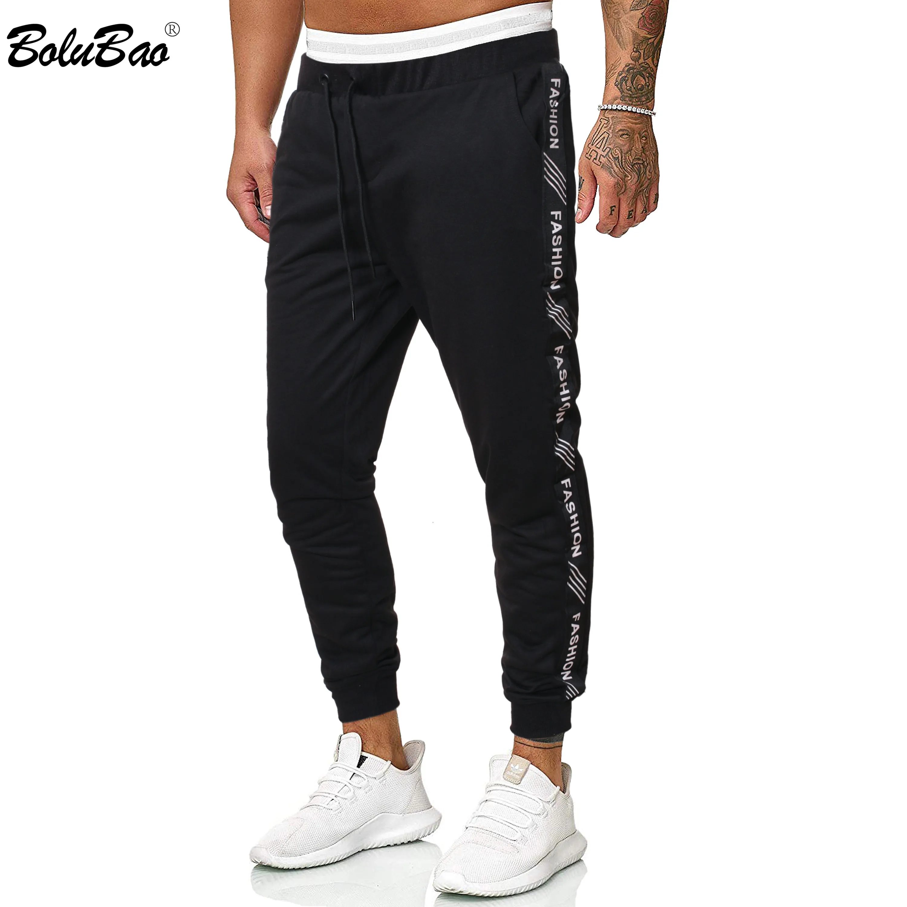 

Мужские спортивные штаны BOLUBAO, однотонные спортивные штаны с эластичной резинкой на талии, спортивная одежда для фитнеса на весну