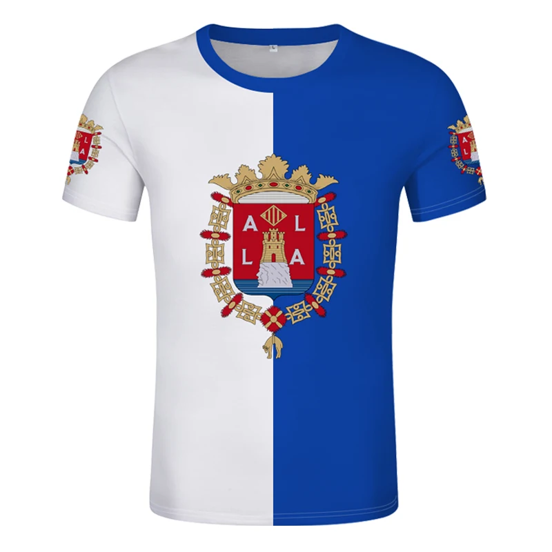 

Flag Of Alicante T-shirt Free Custom Name Number Spain Provincial Flags T-shirt Print Photo Text Sign Summer Black White Clothes