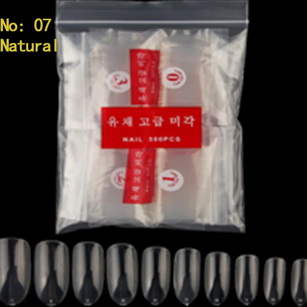500 шт. накладные ногти прозрачные акриловые французские много видов на выбор 10