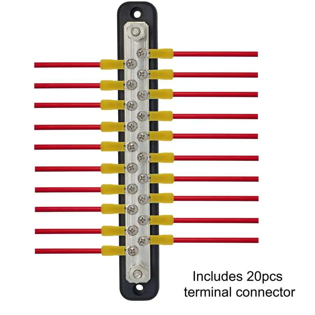 

Universal Single Row Vertailerblock Audio Stereo Power Ground Cable Splitter