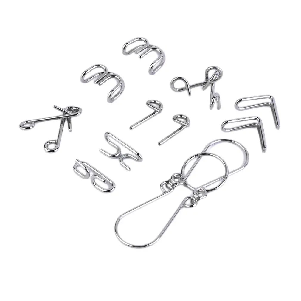 7 шт./компл. классическая головоломка из металлической проволоки IQ волшебные