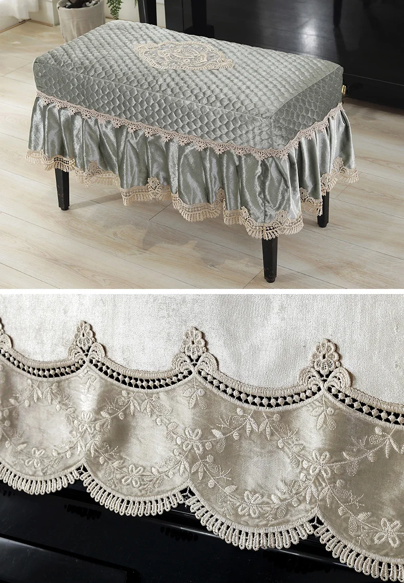 

1pcs High-quality piano cover half cover new piano towel full cover dust proof piano stool cover Nordic piano dust cover