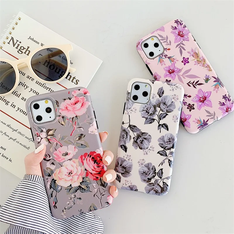 Чехол для телефона LISCN с цветами iPhone 6 6S Plus 7 8 X XS XR Xs Max 11 Pro мягкий чехол в стиле