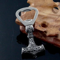 handmade viking rune hammer bottle opener viking pendant thors hammer mjolnir bottle opener norse beer tool gifts