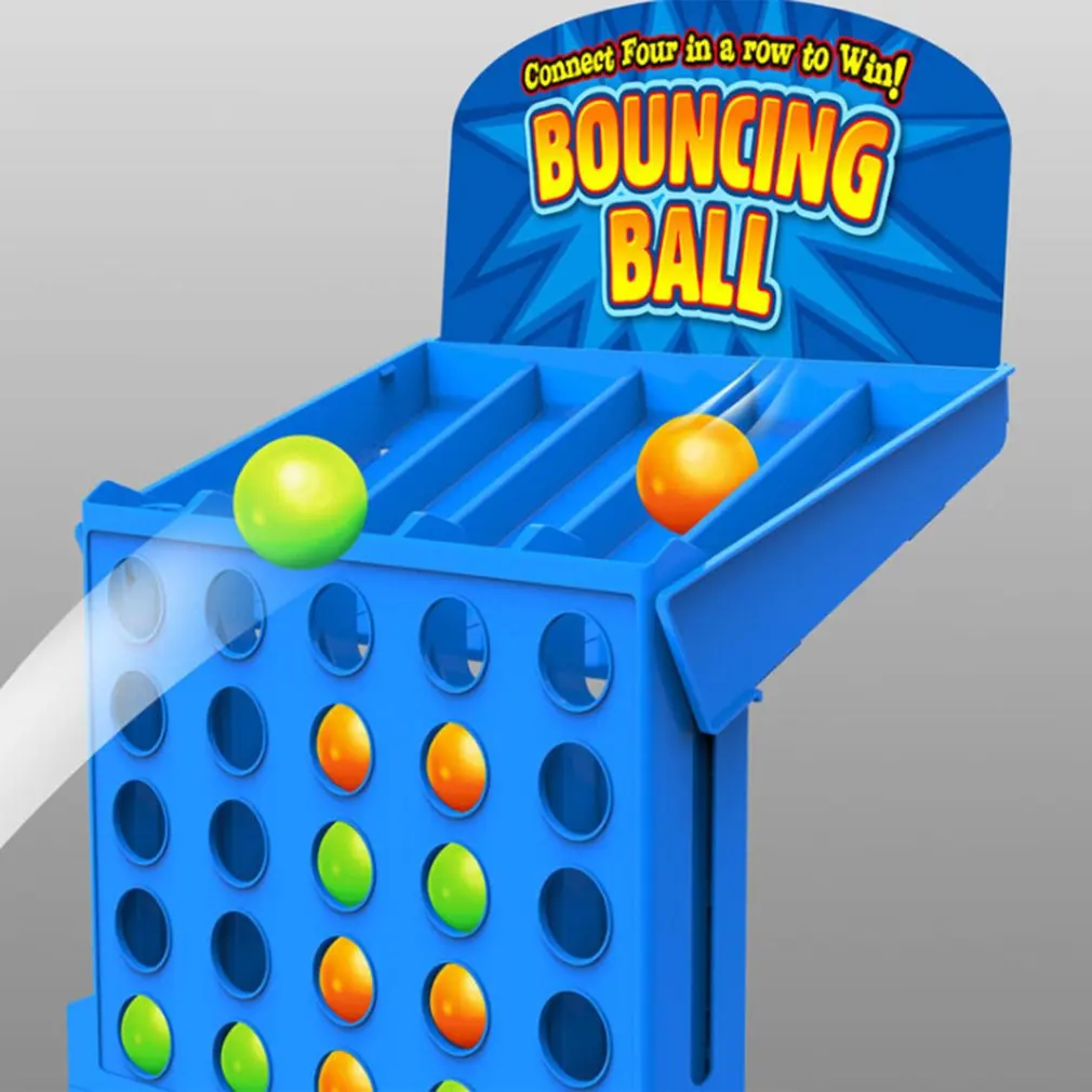 

Bouncing Linking Shots Educational Toys Children'S Portable Jump Ball Four-Line Board Game Toy For Children