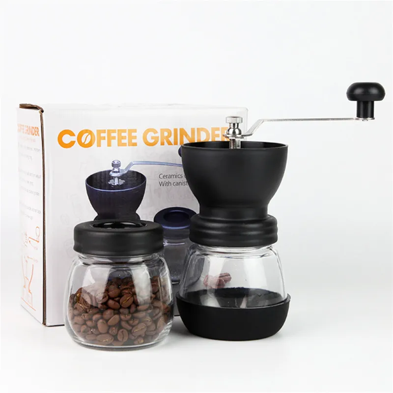 

Portable Coffee Maker Manual Coffee Machine Grinder Adjustable Ceramic Burr Mill Hand Crank Household Crusher Coffee Bean Tools