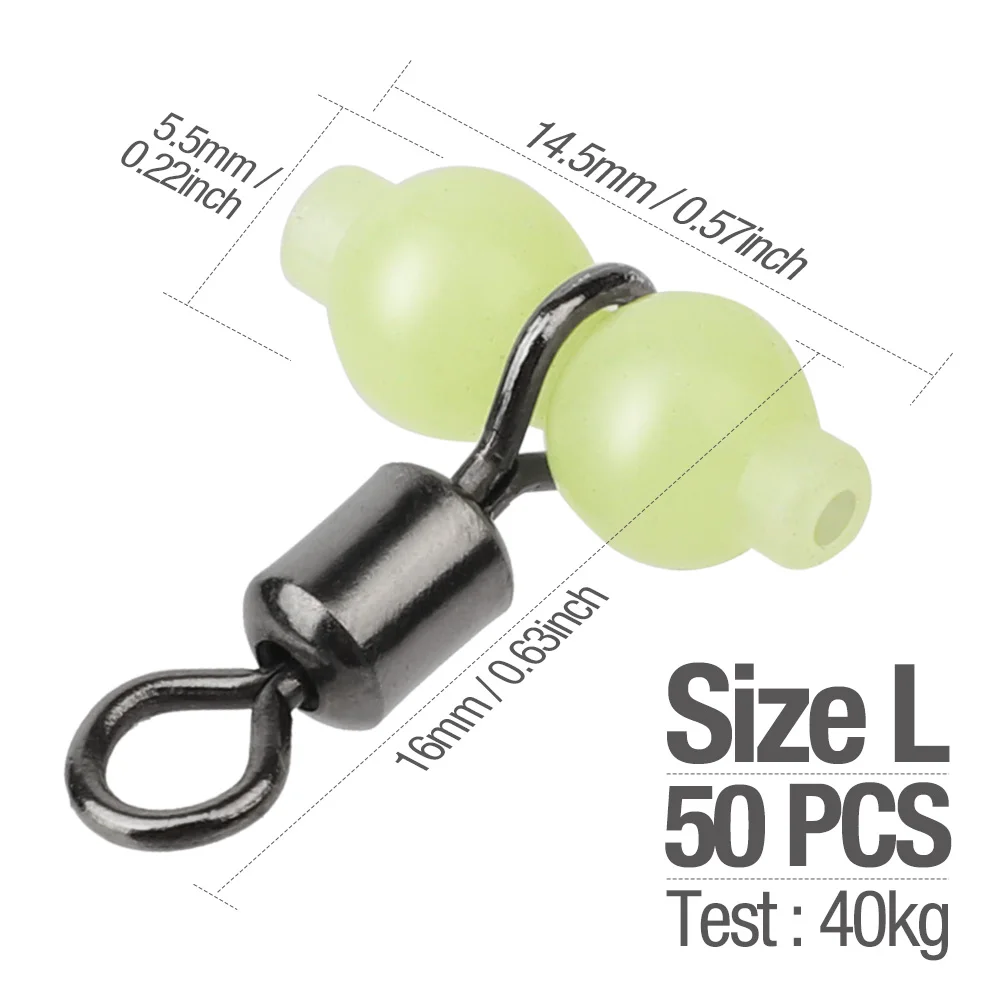 50 Pcs L DONQL 20/50 шт 3-х полосная T-shape форме, благодаря чему создается ощущение невесомости с рыболовные световой баррель поворотное кольцо рыболовный крючок приманкой разъем высокое качество рыболовные снасти - Цвет: 50 Pcs L