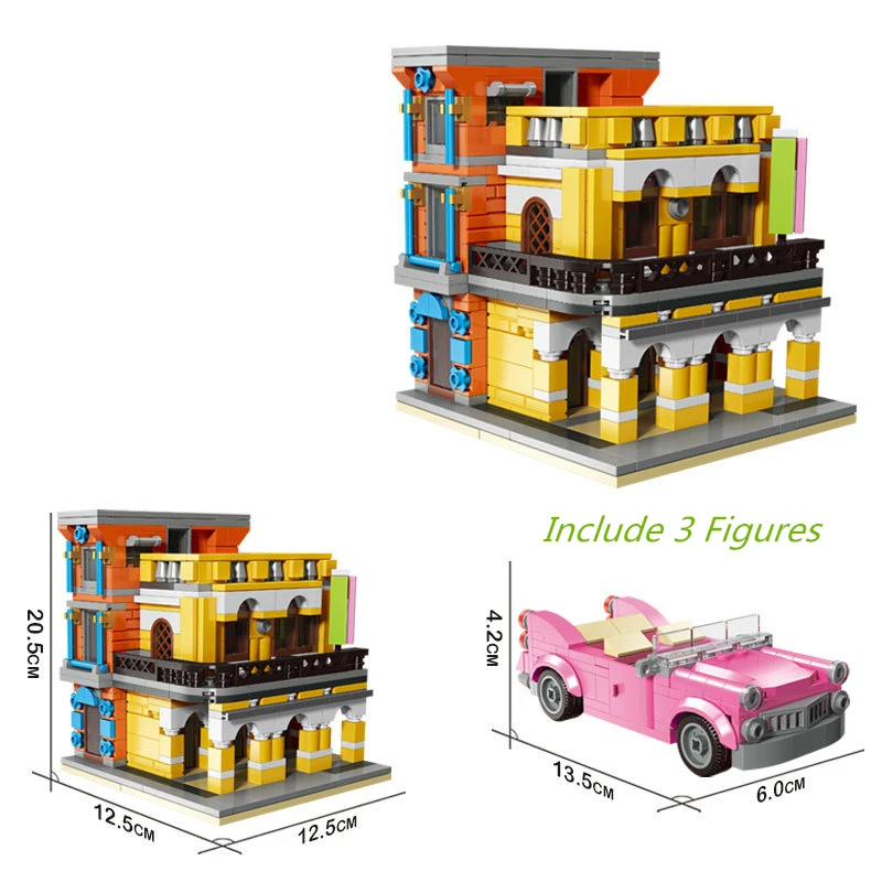 Новинка 2020 г. креативный Конструктор из кубинского города с изображением улицы