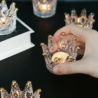 light luxury necklace ring storage disc crown glass embossed candlestick photography props shooting ornaments