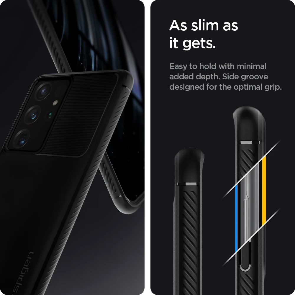 Усиленный чехол Spigen для Samsung Galaxy S21 Ultra (6 8 дюйма) матовый черный противоударный -