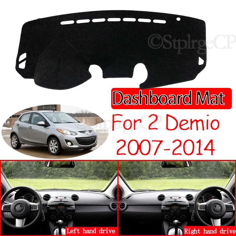 for Mazda 2 Demio 2007~2014 DE Anti-Slip Mat Dashboard Cover Pad Sunshade Dashmat Carpet Accessories Mazda2 2008 2009 2010 2013 |
