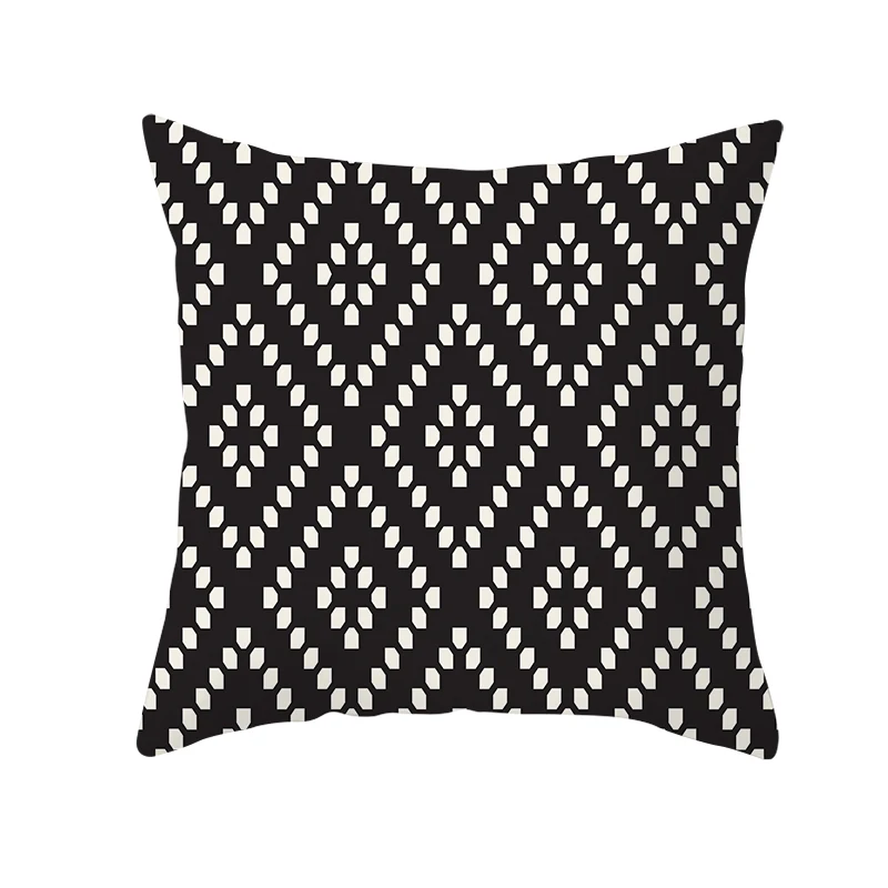 Black and white diamond pillow case home decor 45*45 cm cushion cover microfiber soft comfort holiday gift | Дом и сад