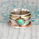 Богемные кольца из натурального камня для женщин и мужчин, винтажные бирюзовые кольца на палец, модные аксессуары для вечеринок и свадеб