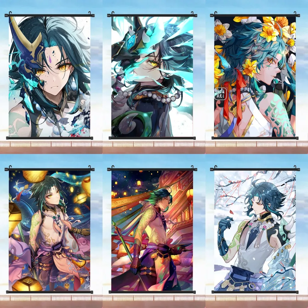 

Anime Game Genshin Impact Xiao HD Wall Scroll Print Painting Poster Home Decor Collectible Decorative Art Image Gift 60*90 cm