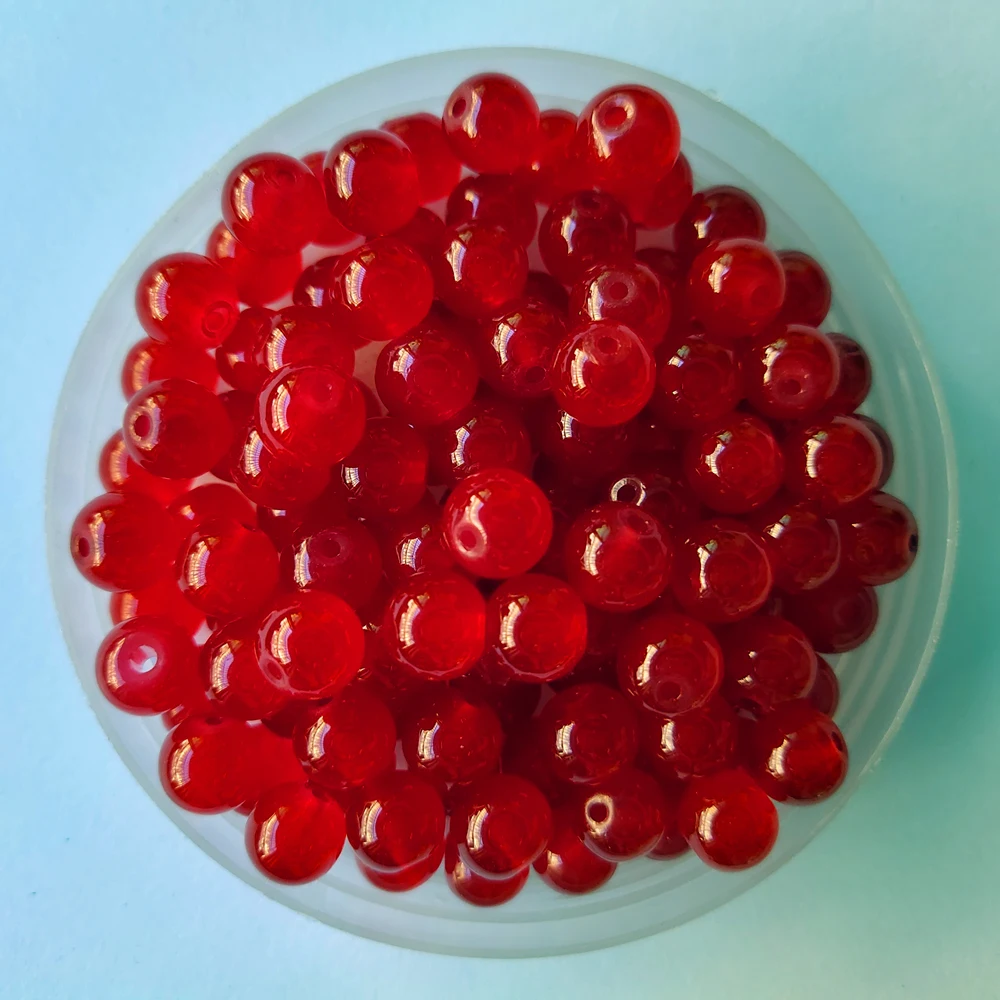 4681012 мм розовое Изумруд Круглые Натуральные бусы материал Нефрит Стеклянные