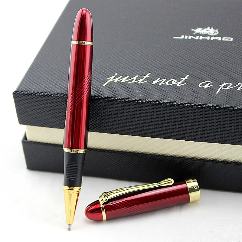JINHAO X450 деловая красная металлическая гелевая ручка 0 7 мм перо для обучения офиса