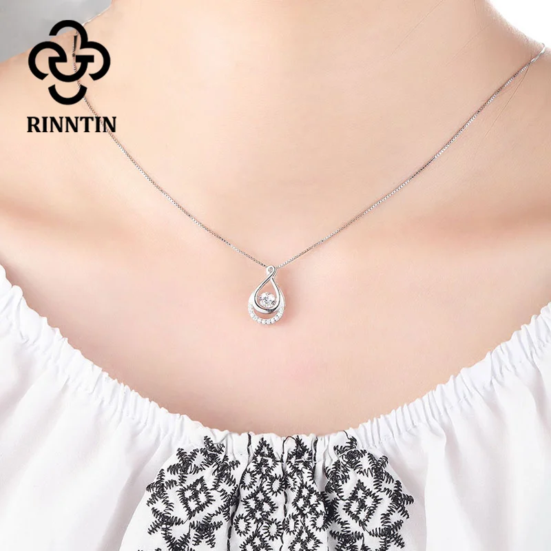 Женское ожерелье из серебра 925 пробы с подвеской в виде капли воды|pendant drop|pendant with