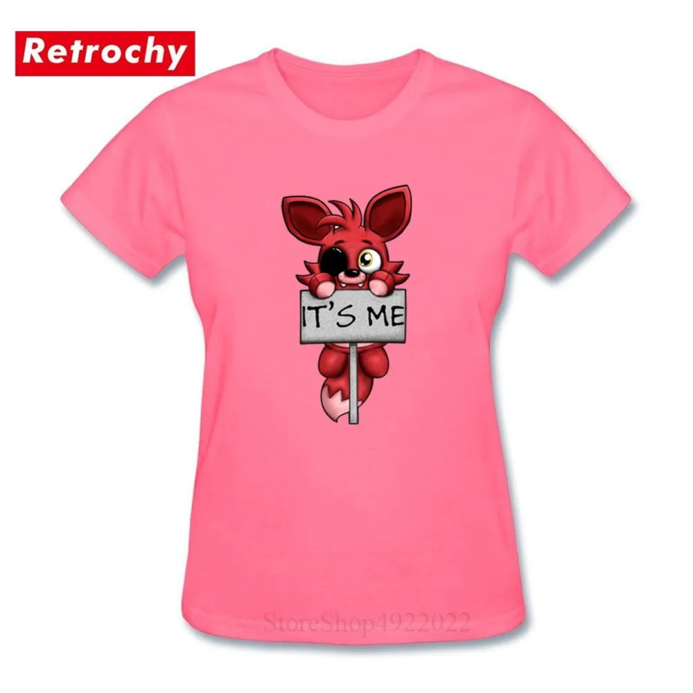 Забавная футболка FNAF Foxy Femme Новейшая летняя в стиле хип-хоп Женская из 100% хлопка с