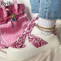 eyife womens new trendy sneakers 2021 autumn floral print ladies round toe patchwork casual shoes 36 43 large sized sport flats