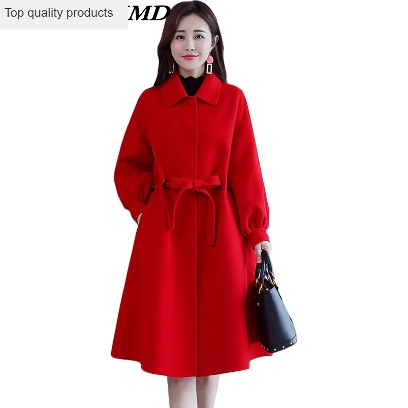 

2020 New Autumn Winter Women Woolen Coat Warm Large Size Loose Women Coat Solid Fashion Trendy Wool Jacket Long Outerwear CW170