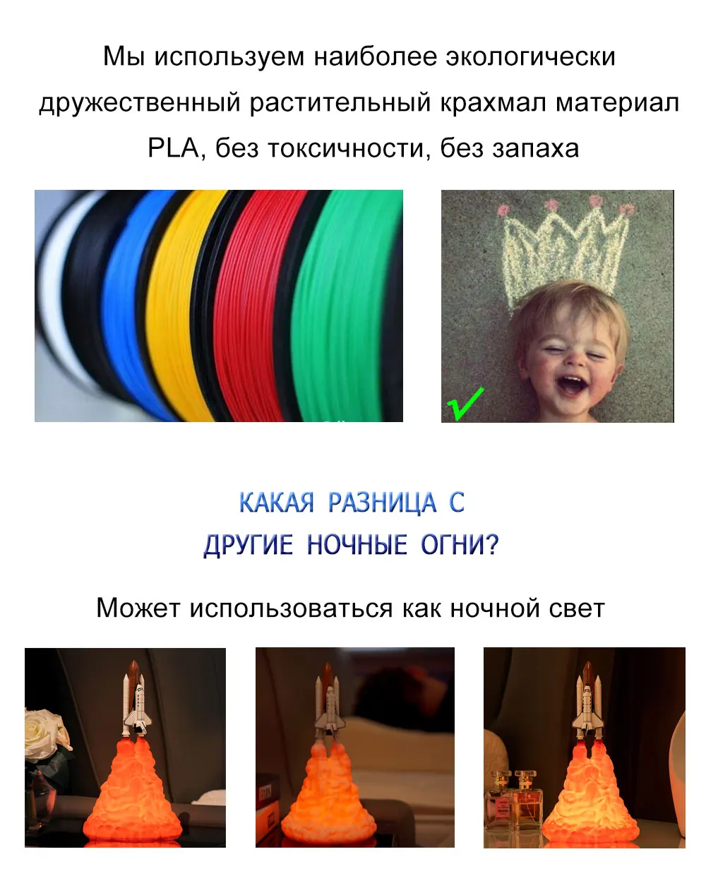 Новинка, Прямая поставка, 3D принт, космический челнок, лампа, перезаряжаемый ночной Светильник для любителей космоса, лунная лампа, как украшение комнаты
