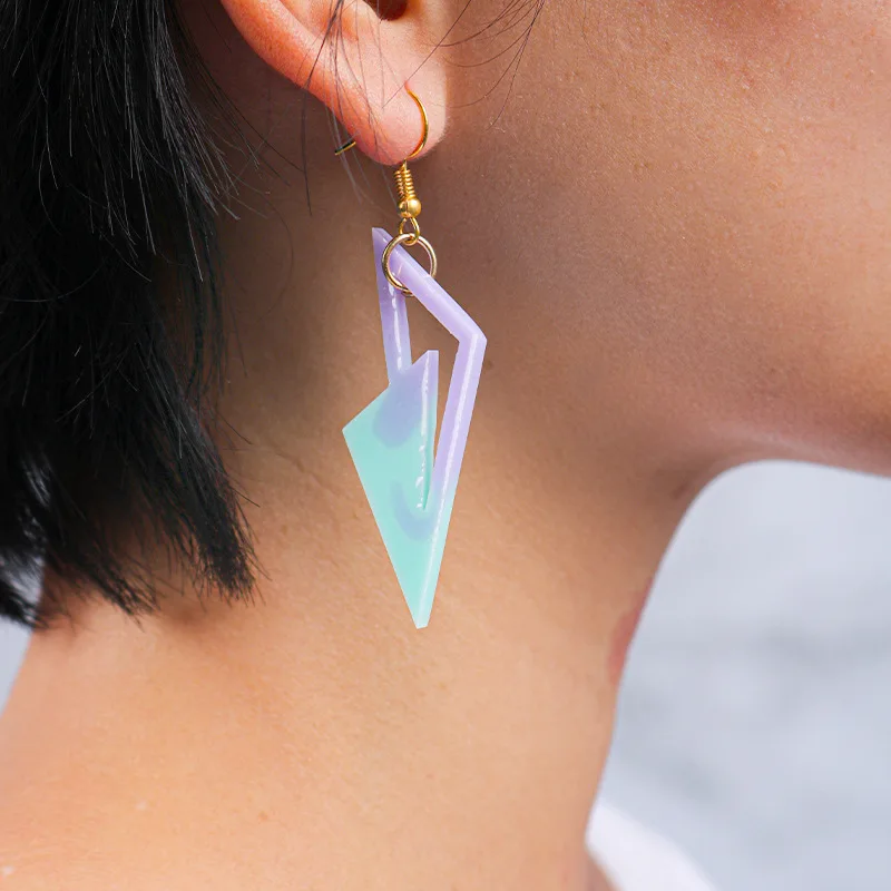 Epoxy Resin Molds Rhombus Triangle Earrings Diy Tool Jewelry Making Ornaments Keychain Casting Mould Silicon for Art | Дом и сад