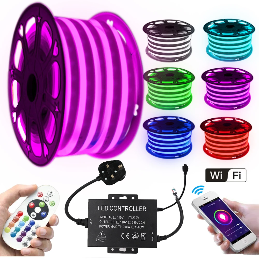RGB-Лента светодиодная 220 В 110 1500 Вт с 24 кнопками | Лампы и освещение