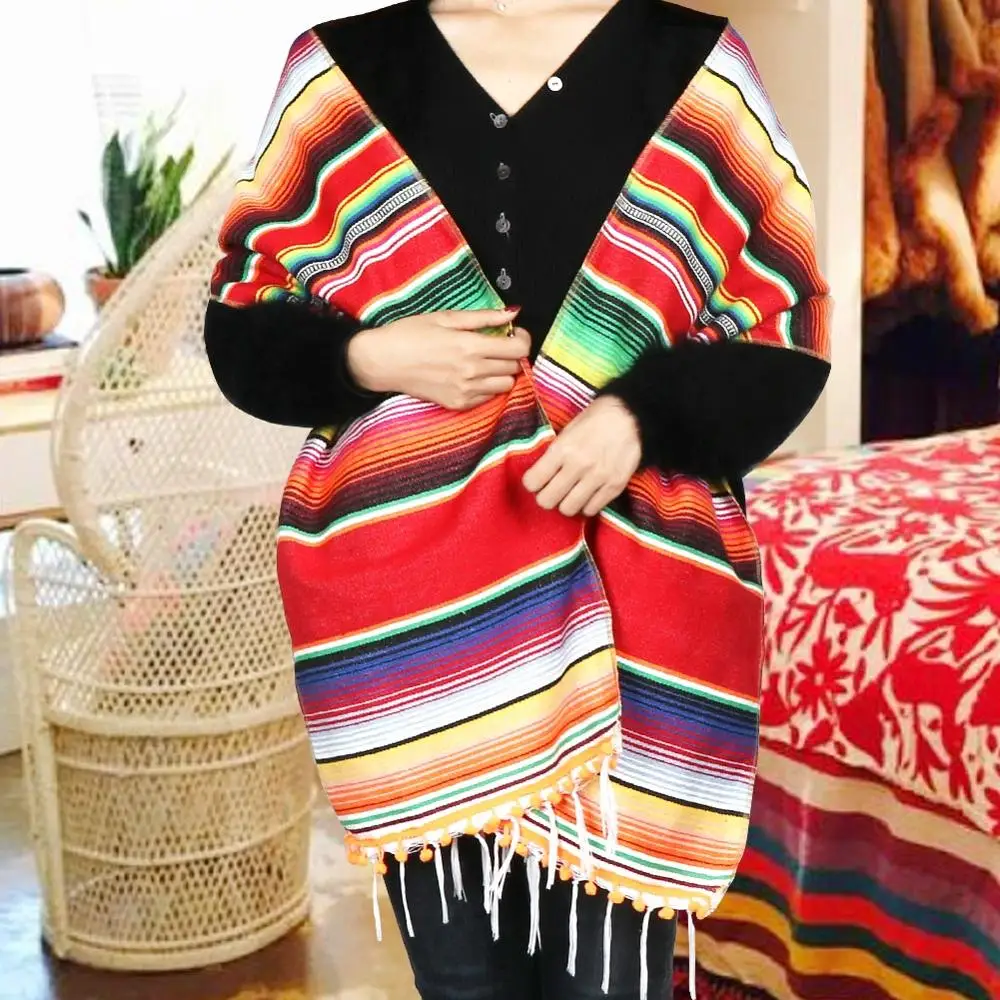 OurWarm мексиканские товары для вечеринок 215x35 см Serape хлопковая настольная дорожка