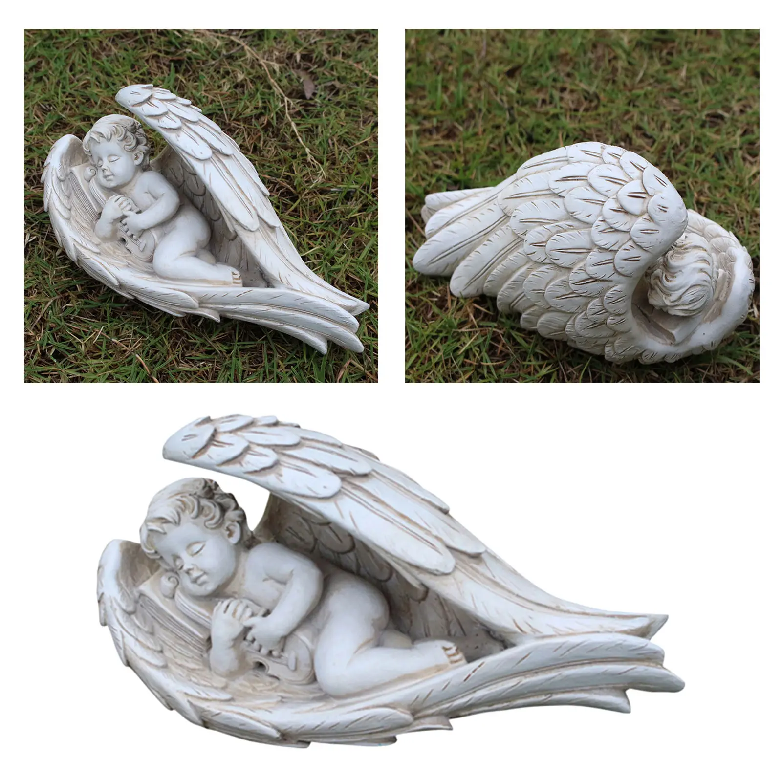 

Спящий ангел, статуэтка для спальни, книжная полка, статуэтка, полимерная скульптура, восхитительный маленький Декор для дома, сада, газона, ...