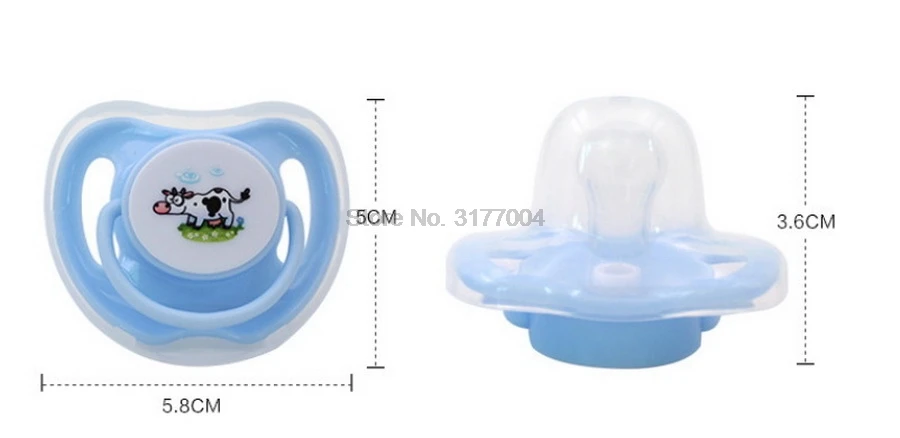 DHL 1000 шт детские животные печати пустышки безопасный пищевой Клас силиконовые