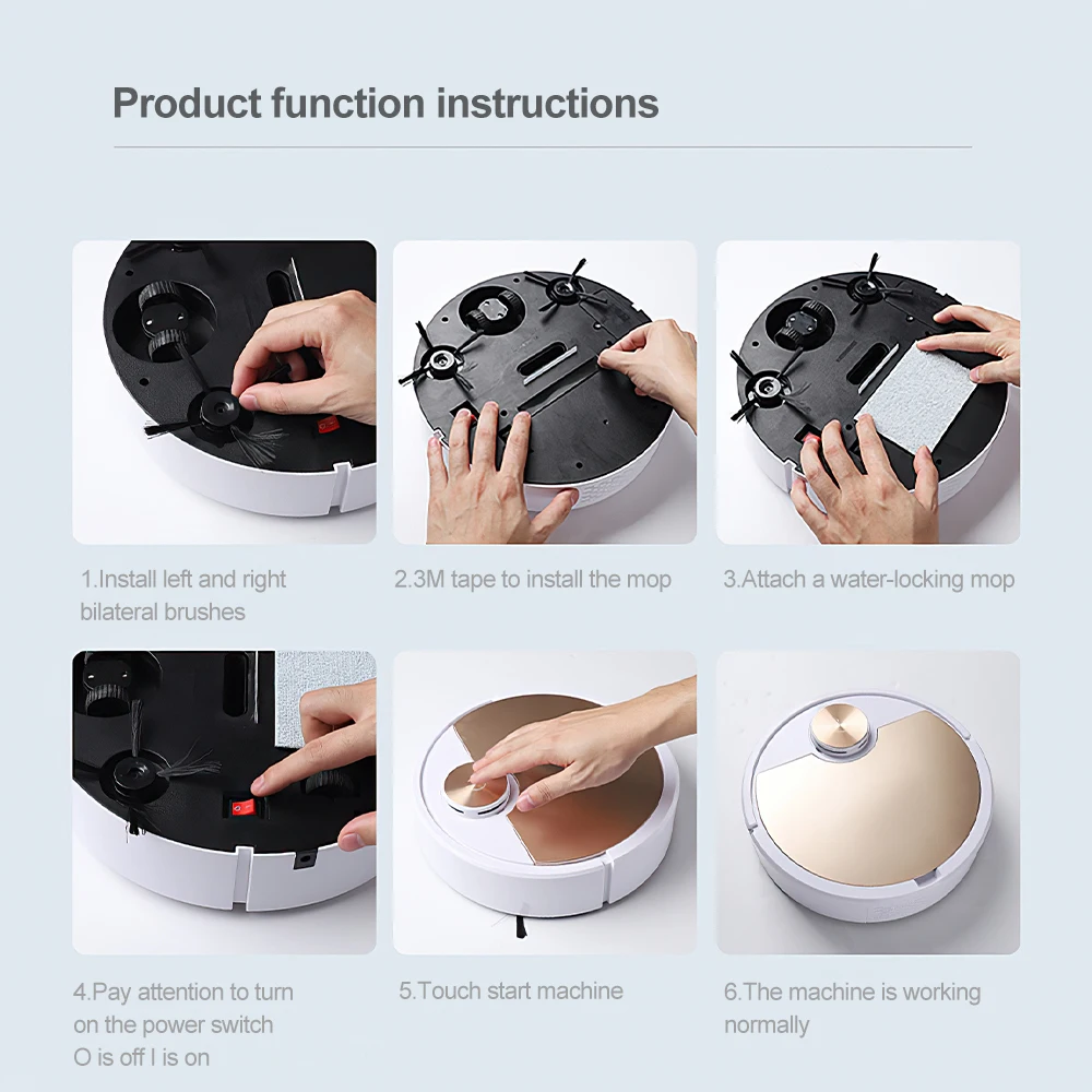 

Smart Vacuum Cleaner for Home Dust Removal Cleaning Sweeper Automatic Vacuum Cleaner Robot Mobile Phone APP Remote Control