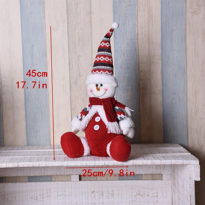Snowman Санта-Клаус, снеговик, лось, кукла, красные рождественские фигурки, рождественские украшения для дома, Рождественский подарок на год, орнамент с рождественской елкой - Цвет: Snowman
