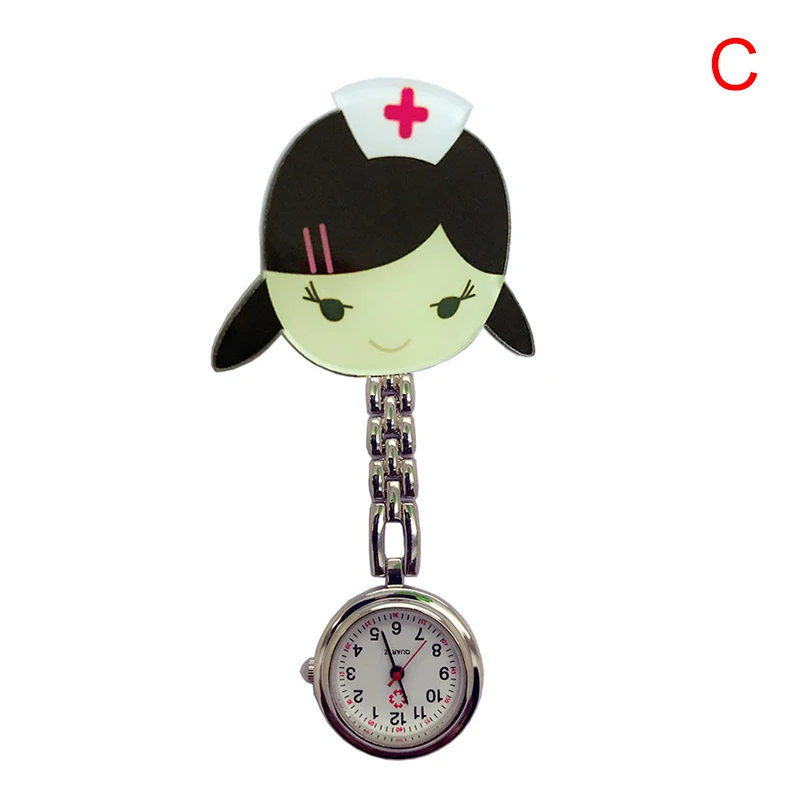 

Cute Nurse Quartz Chest Pocket Watch Cartoon Portable Round Dial Doctor Gift FEA889