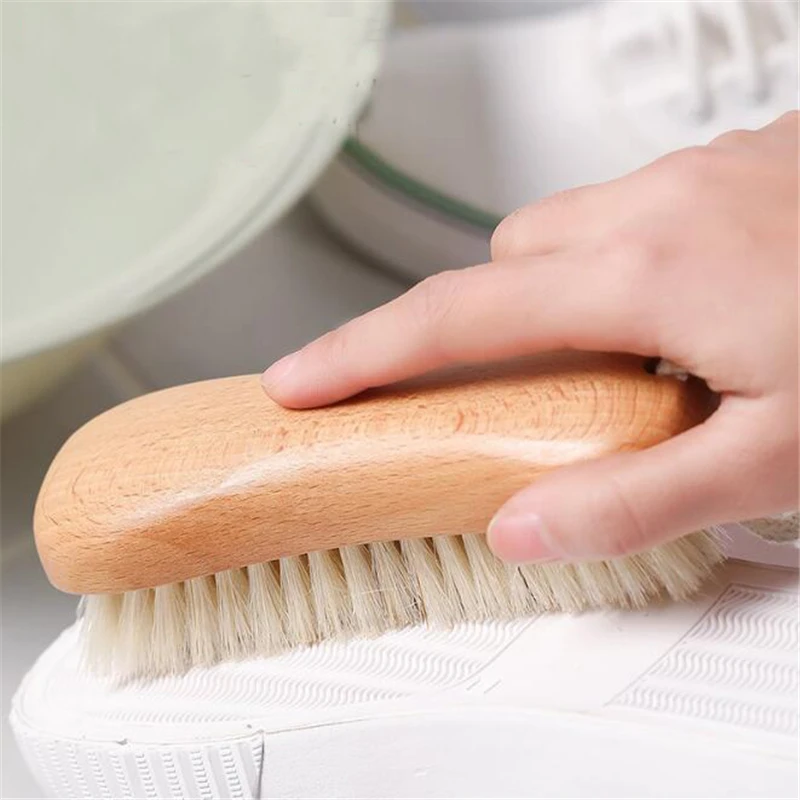 

Wooden Laundry Brushes Household Washing Clothes Cleaning Brush Plate Brush Shoes Wash Bristle Brush Household Accessories