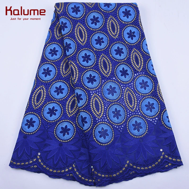 

Kalume Soft African Swiss Cotton Lace Fabric Punch Holes Nigerian Swiss Voile Lace In Switzerland With Stones For Dress F1924