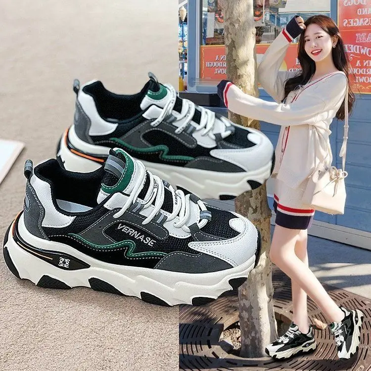 

Platform Sneakers For Women Luxury Designers Ladies Sports Mesh Casual Shoes Woman Fashion Platform Sneaker Lacing