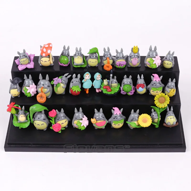 My Neighbor Totoro Kawaii Mini PVC Figures Brinquedo Pot Decoration Dolls Toys 30pcs/set | Игрушки и хобби