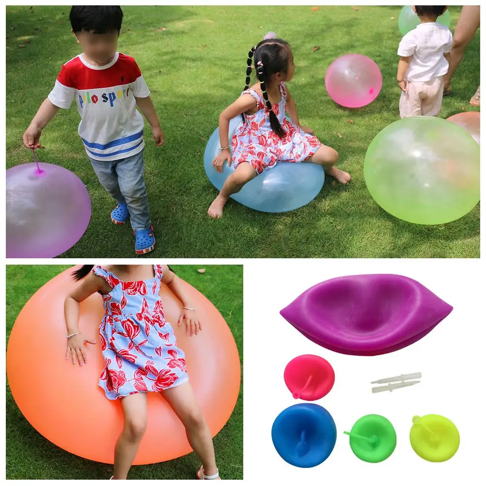 

Inflatable Bubble Ball Toys Transparent Balloon For Children's Outdoor Activities Transparent Bubble TPR Blowing Balloon
