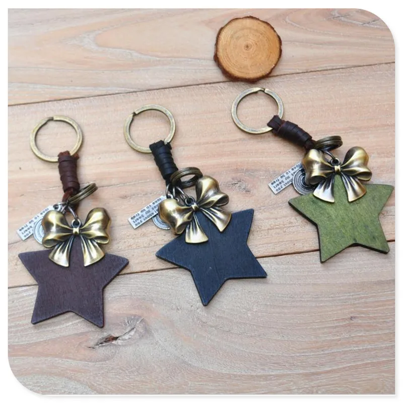 Брелок для ключей мужчин и женщин маленькие подарки пятиконечная звезда