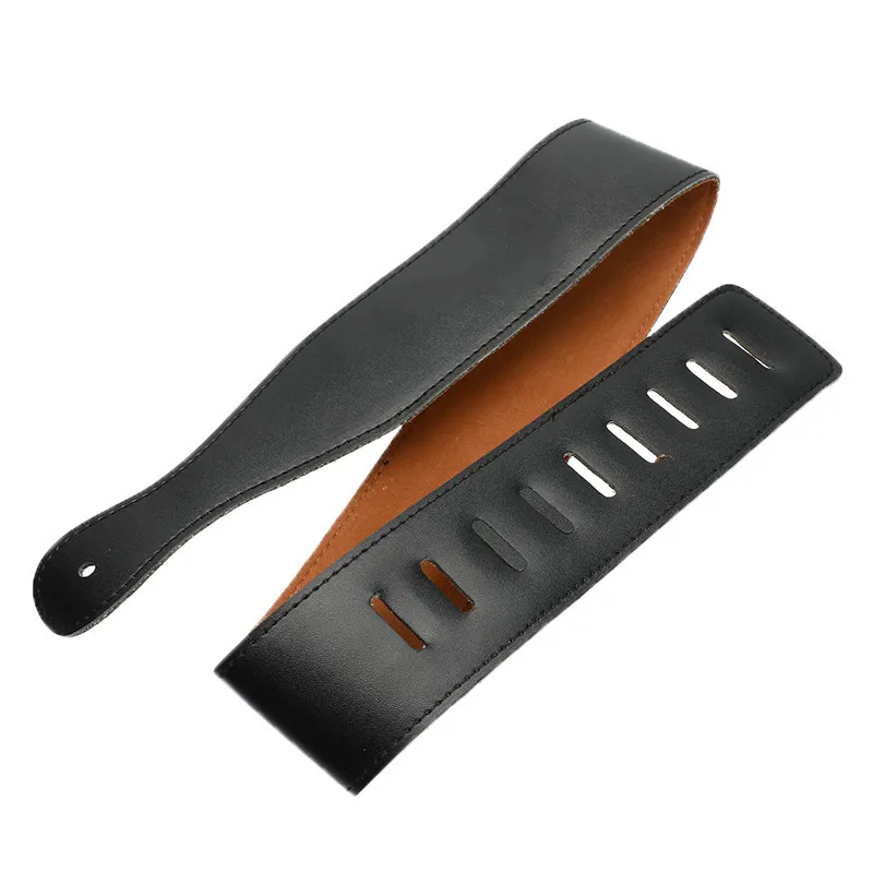gitarre strap ukulele schulter schwarz lederband für elektrische gitarre bass einstellbare retro gitarre saiten instrumente gürtel free glob
