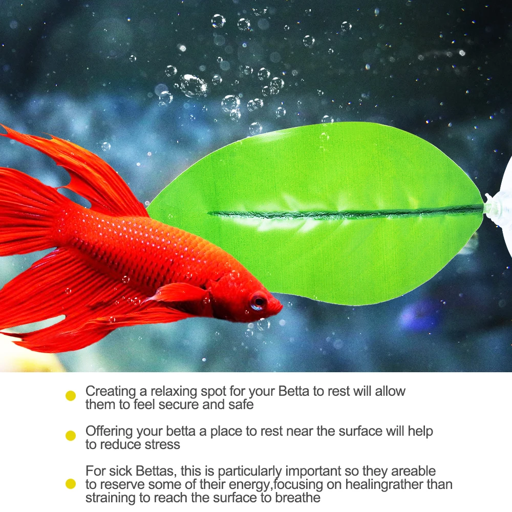 Aquarium Decoration Fish Tank Betta Leaf Pad Landscape Plastic Suction Cup Hammock A | Дом и сад
