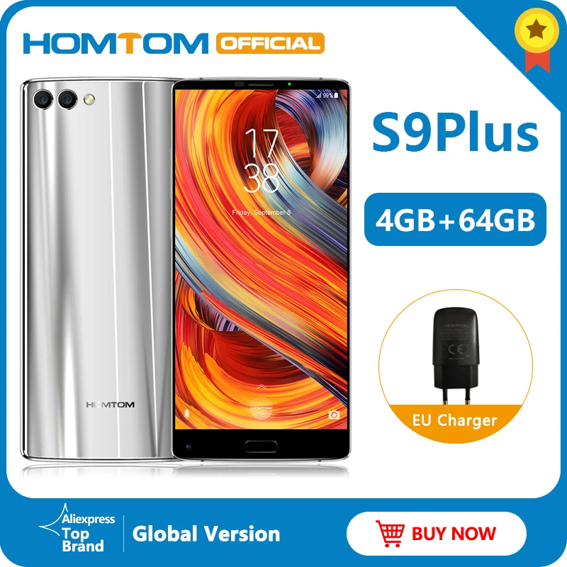 Оригинальная версия HOMTOM S9 Plus 18: 9HD + 5 99 &quotполный дисплей сотовый телефон MTK6750T