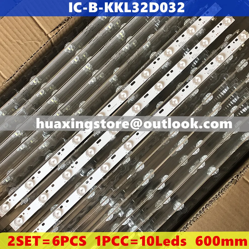 

Оригинальный и новый 1 комплект = 6 светодиодный к светодиодной подсветки для 32-дюймового телевизора, 10 ламп JL82K5 600 мм