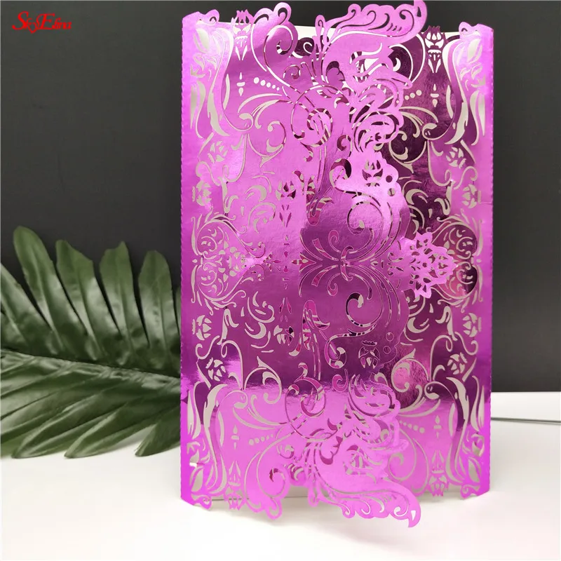 10/30 шт образец лазерная резка свадебные Приглашения карты с полым Дизайн