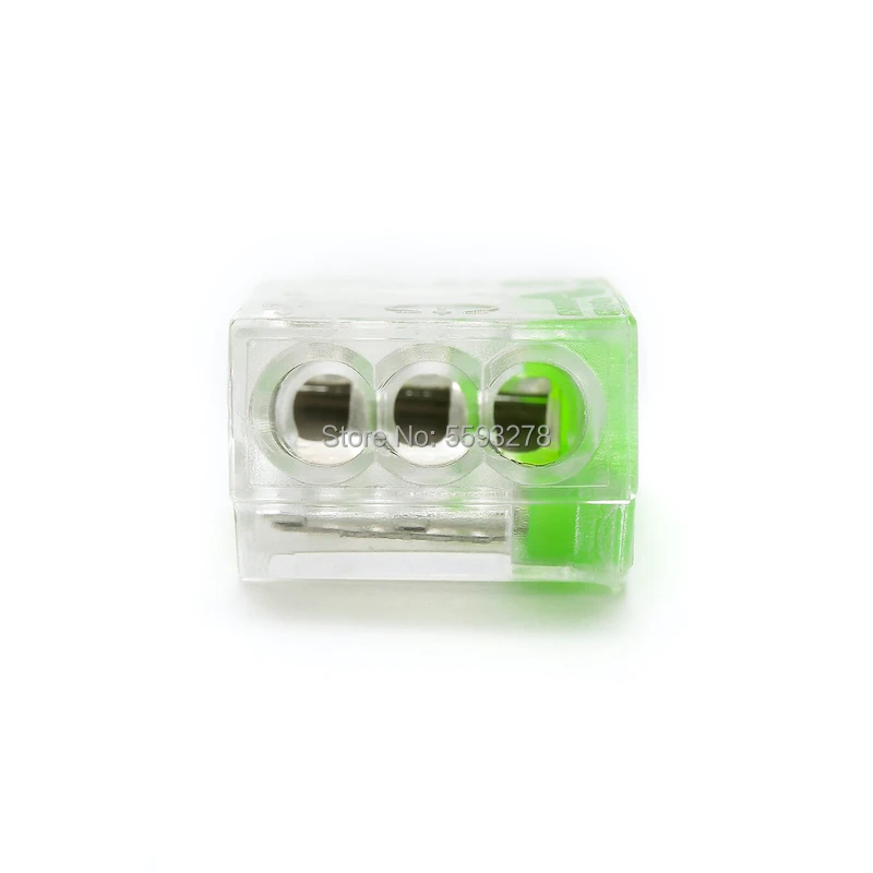 100 шт./лот бесплатная доставка Клеммная колодка для проводников 3 контактный