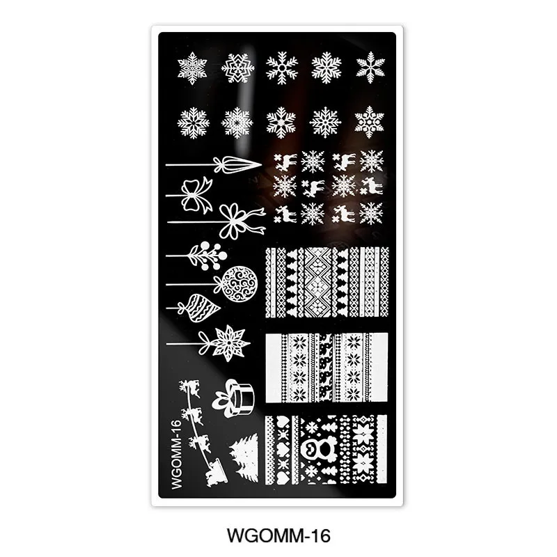 16 1pc Marble Smoke Mandala Nail Stamping Plates Stamping Line Flower Nails Design Nail Images Leaf Manicure Nail Art Set - Цвет: 16