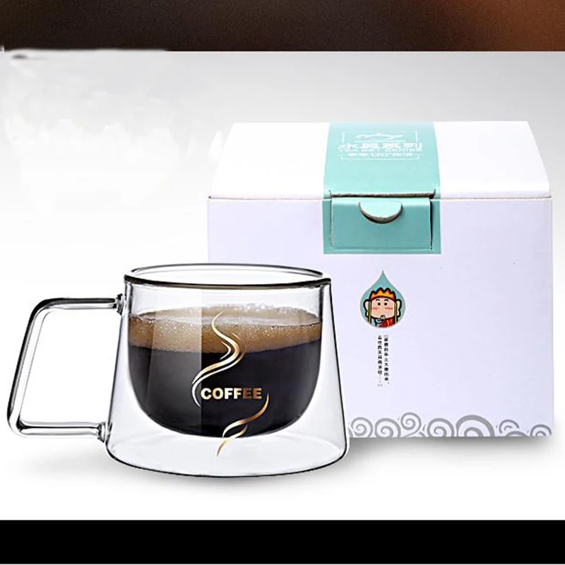 2019 новая простая Мода 200 мл стеклянная чашка с двойными стенками офисные чайные