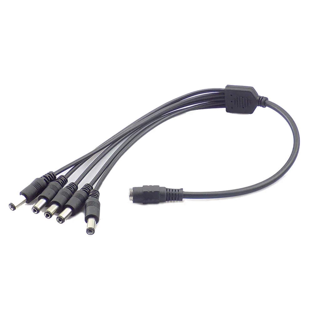 12V 1 Female to 2 3 4 5 6 8 штекерные соединители питания постоянного тока с разъемом